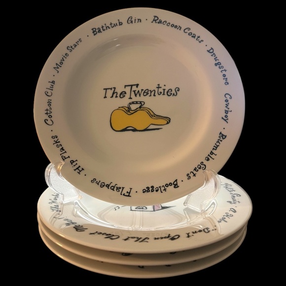 Pottery Barn Millennium Series Decades Salad/Dessert Plates Set (A) of 4 - Picture 5 of 7